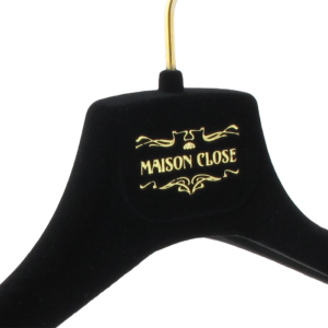 Cintre velours à pinces avec crochet noir (PGVVN) – PMP Cintres
