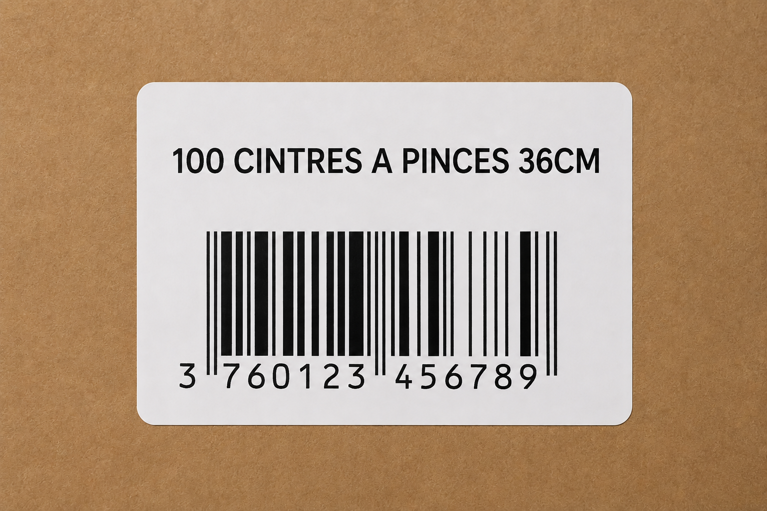 Étiquette spécifique PMP Cintres